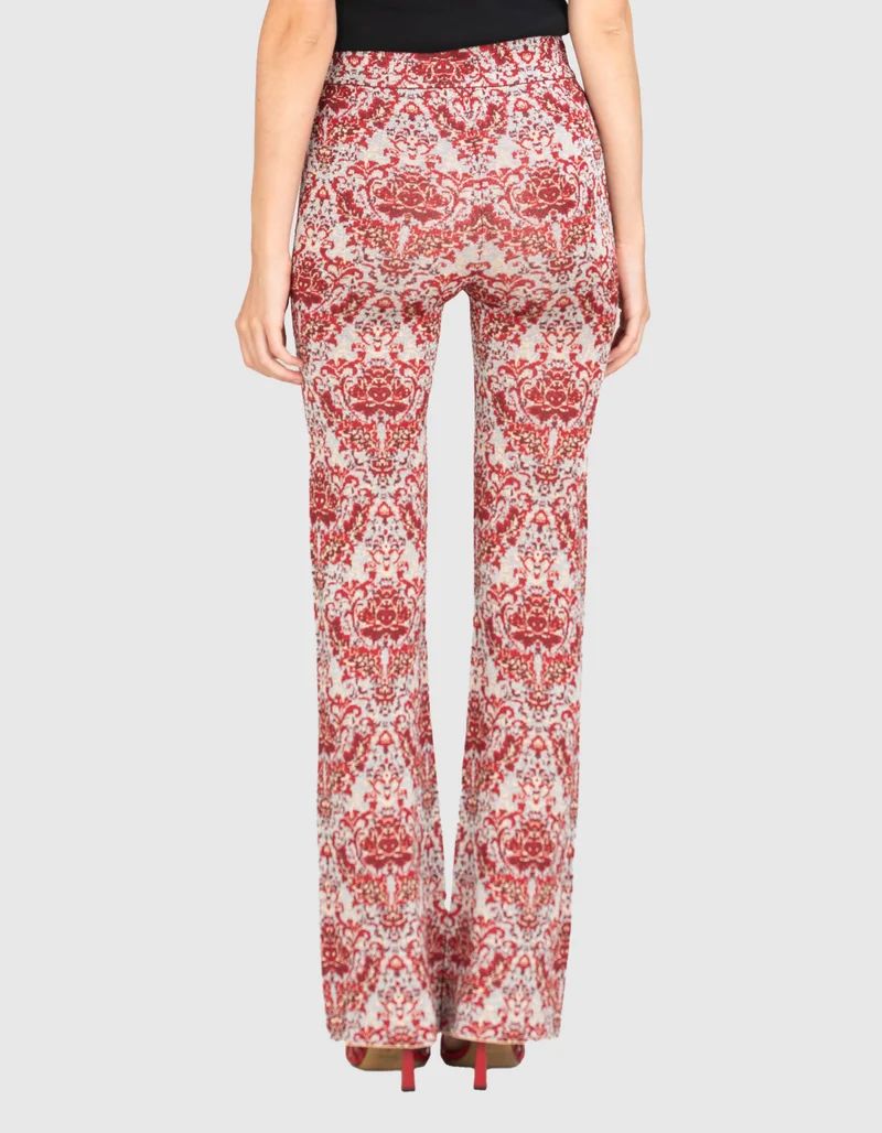Gemusterte Flare-Leg Hose