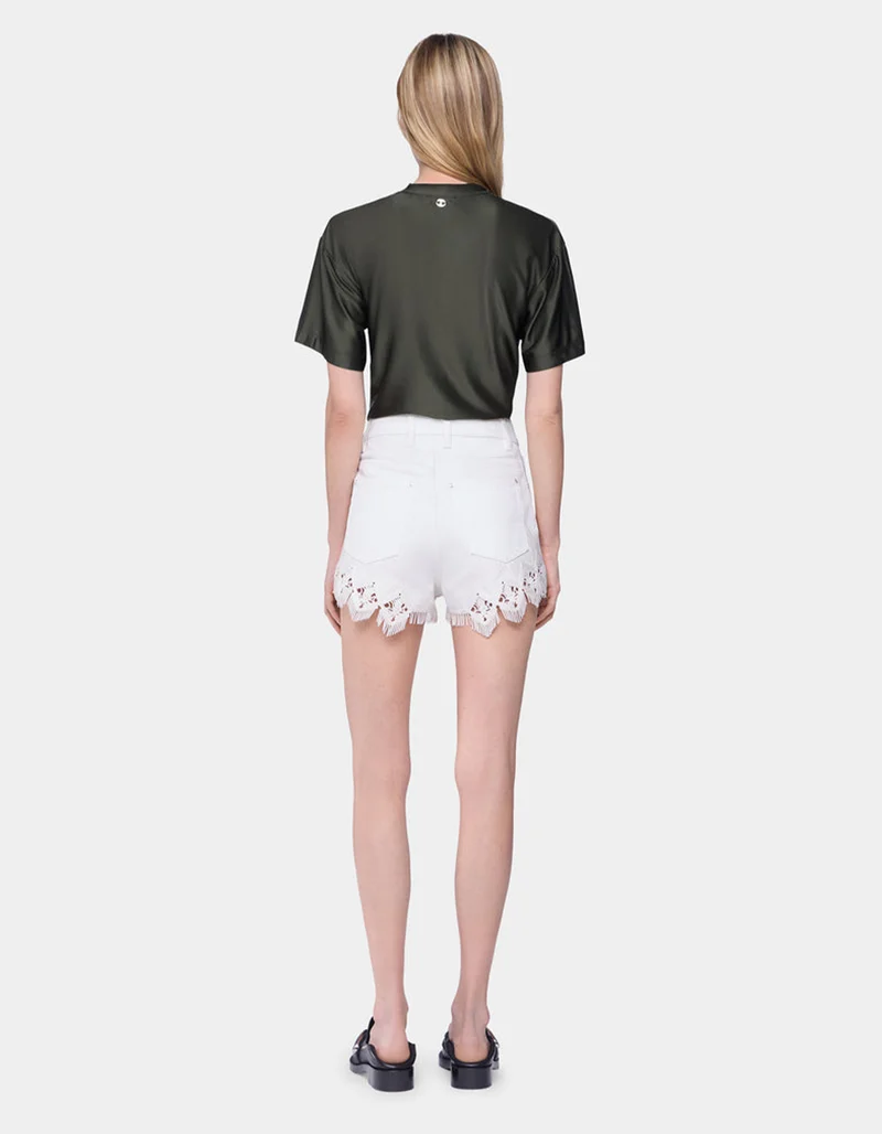 Cropped T-Shirt mit Ring-Detail