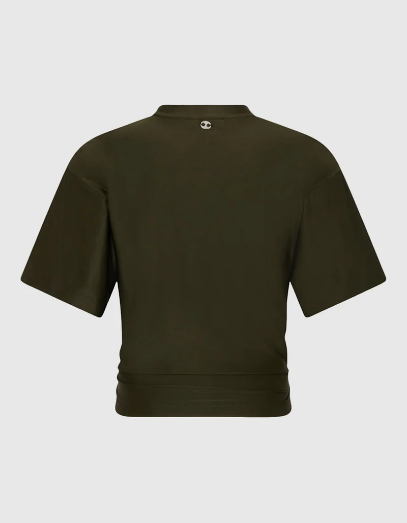 Cropped T-Shirt mit Ring-Detail