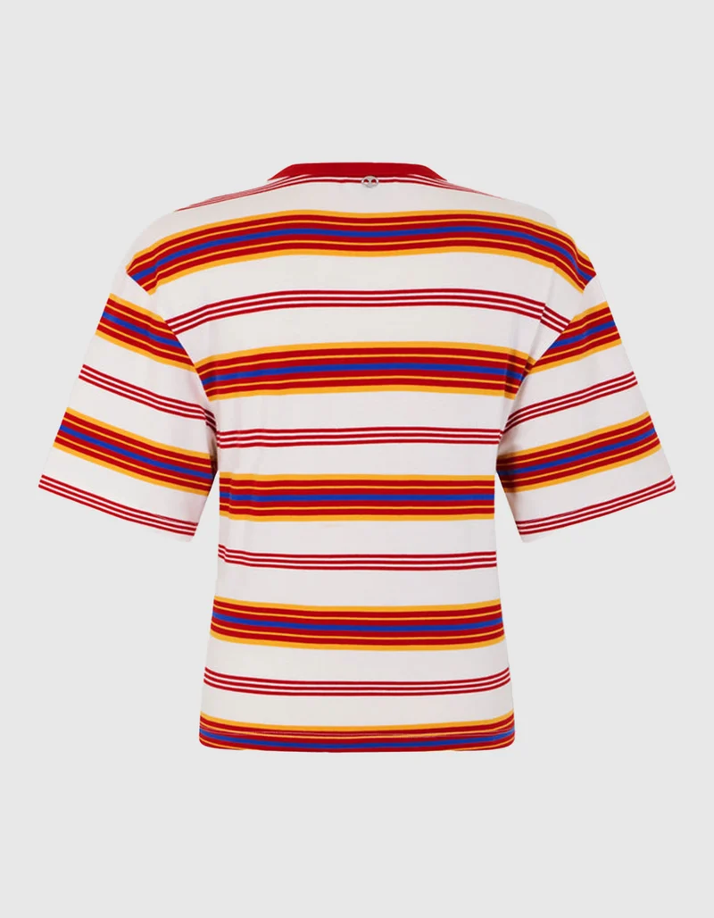 Gestreiftes T-Shirt mit Ring-Detail