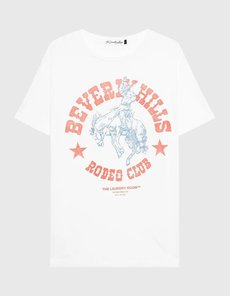 Bedrucktes Oversize T-Shirt Beverly Hills