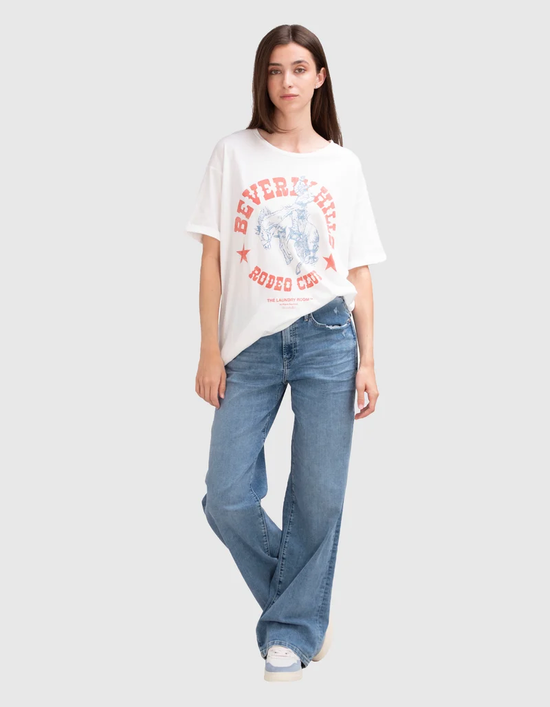 Bedrucktes Oversize T-Shirt Beverly Hills