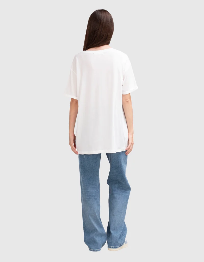 Bedrucktes Oversize T-Shirt Beverly Hills