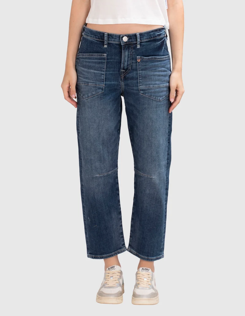 Barrel-Leg Jeans Army Pant Fatigue
