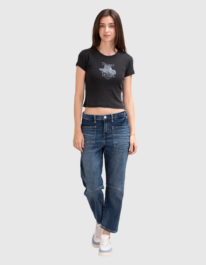Bedrucktes Cropped T-Shirt This Ain't Texas