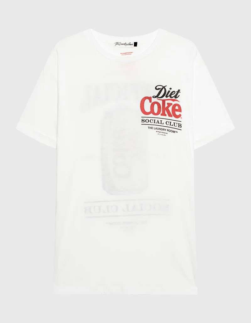 Bedrucktes Oversize T-Shirt Diet Coke