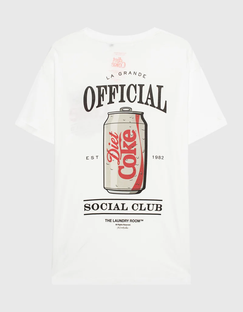Bedrucktes Oversize T-Shirt Diet Coke