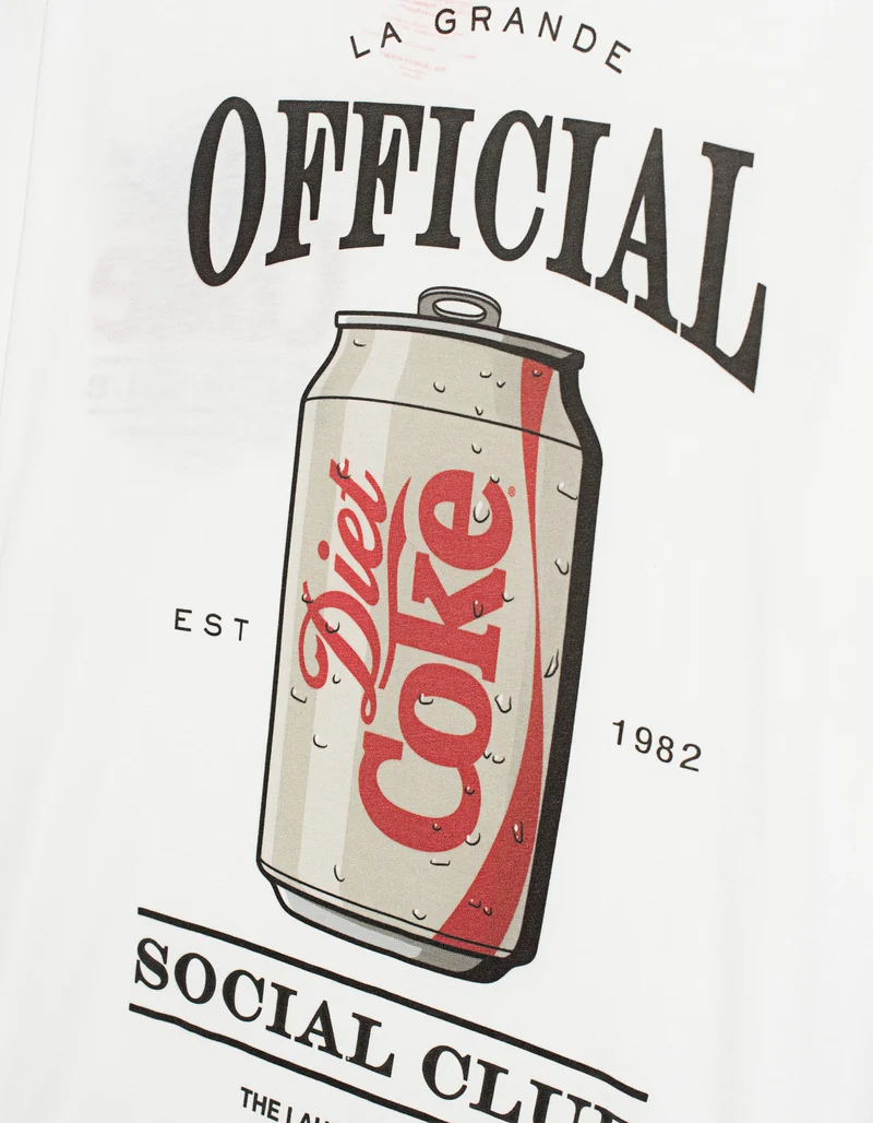 Bedrucktes Oversize T-Shirt Diet Coke