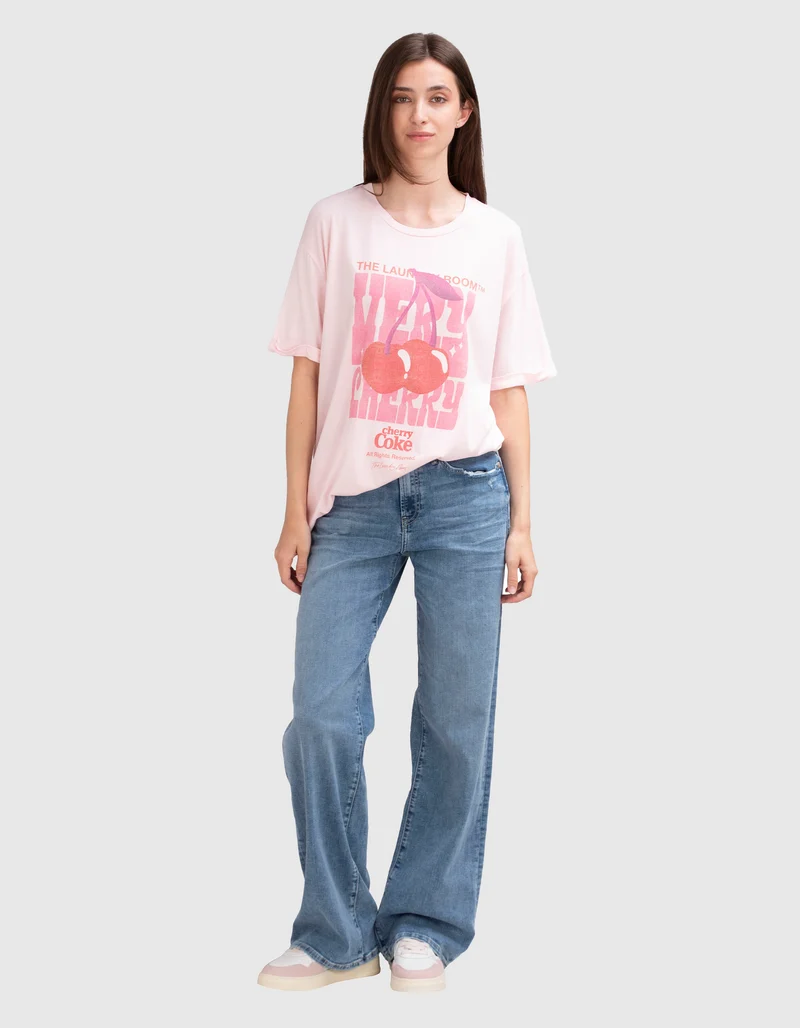 Bedrucktes Oversize T-Shirt Very Cherry