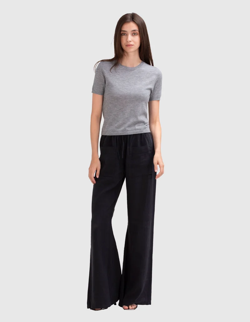 Kurzarm-Feinstrick-Pullover Delila
