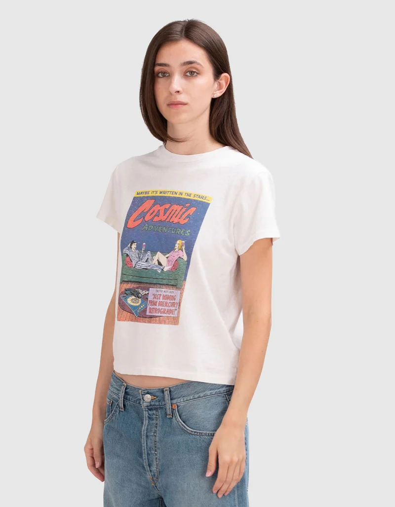 Bedrucktes T-Shirt Retrograde im Vintage-Stil