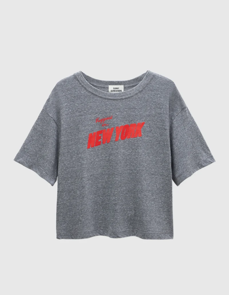 Bedrucktes T-Shirt New York