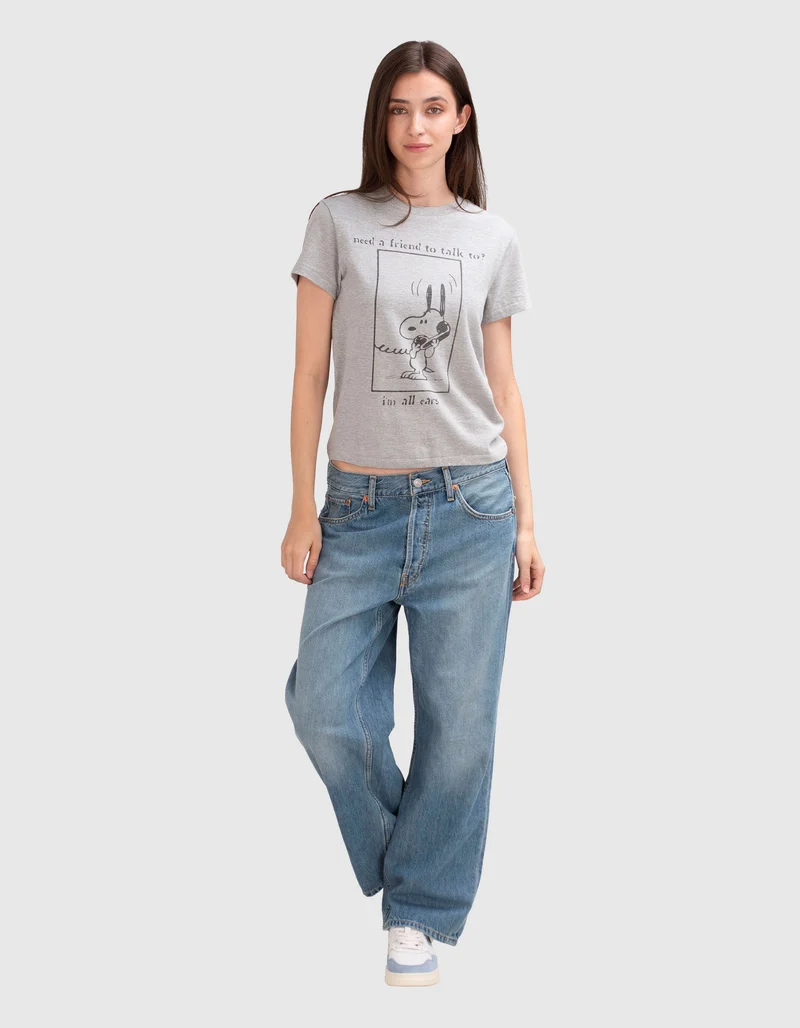 Bedrucktes T-Shirt Snoopy All Ears im Vintage-Stil