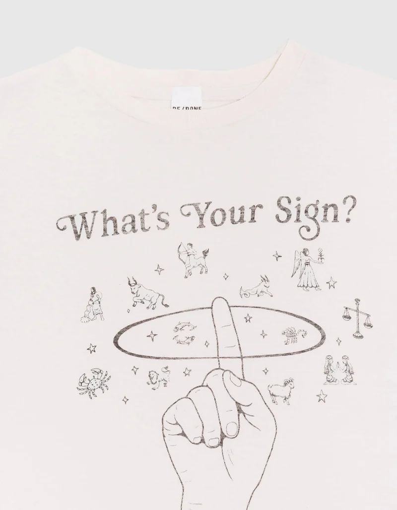 Bedrucktes T-Shirt Whats your Sign im Vintage-Stil