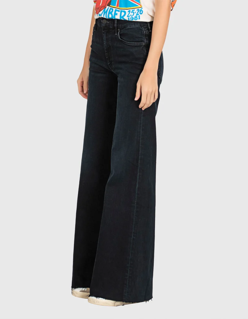Washed-Out Wide-Leg Jeans