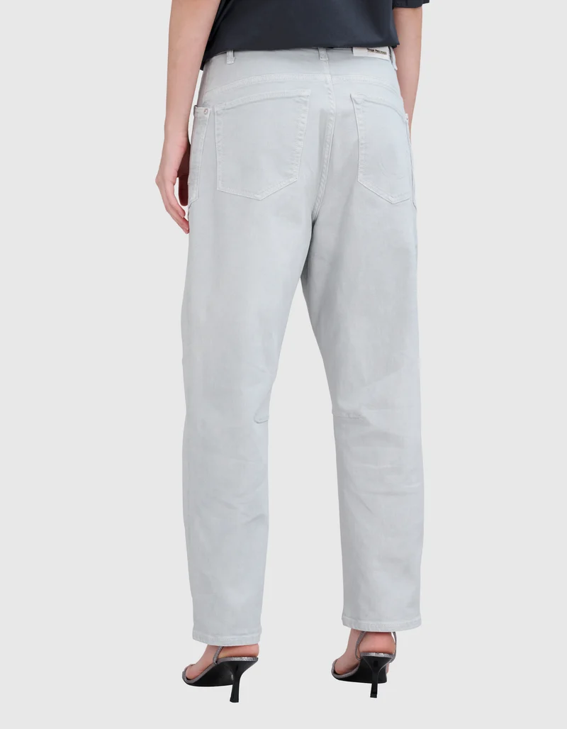 Washed-Out Barrel-Leg Jeans Army Fatigue