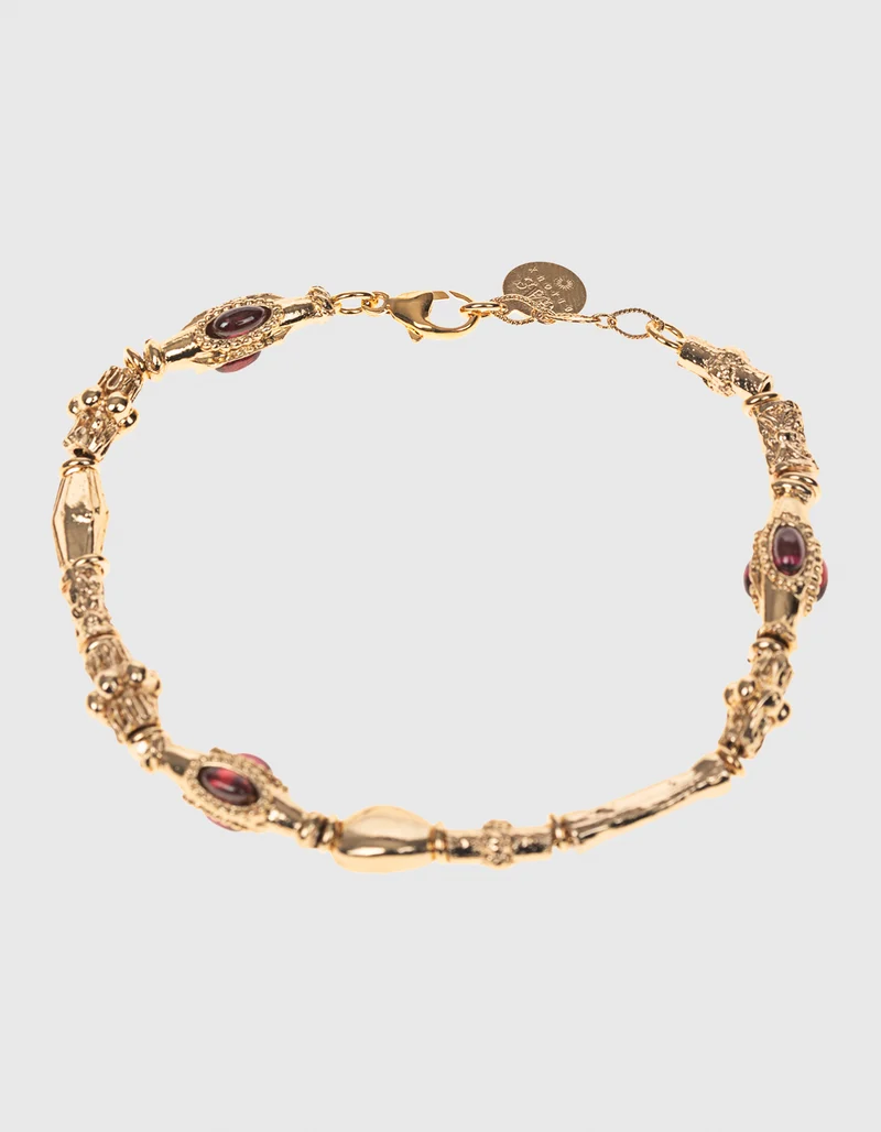 Vergoldetes Armband Kali mit Edelsteinen