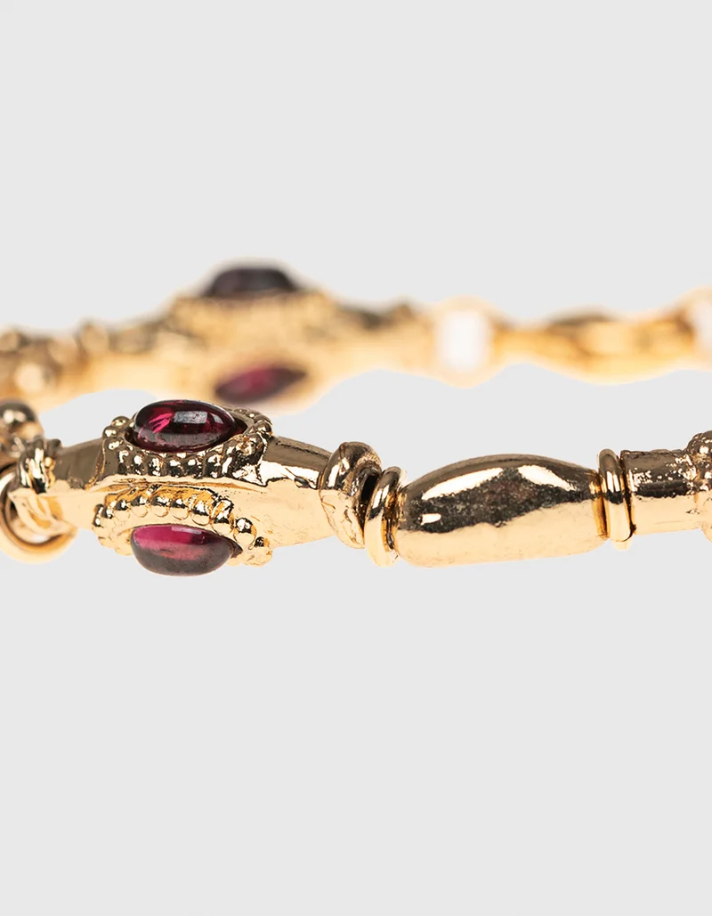 Vergoldetes Armband Kali mit Edelsteinen