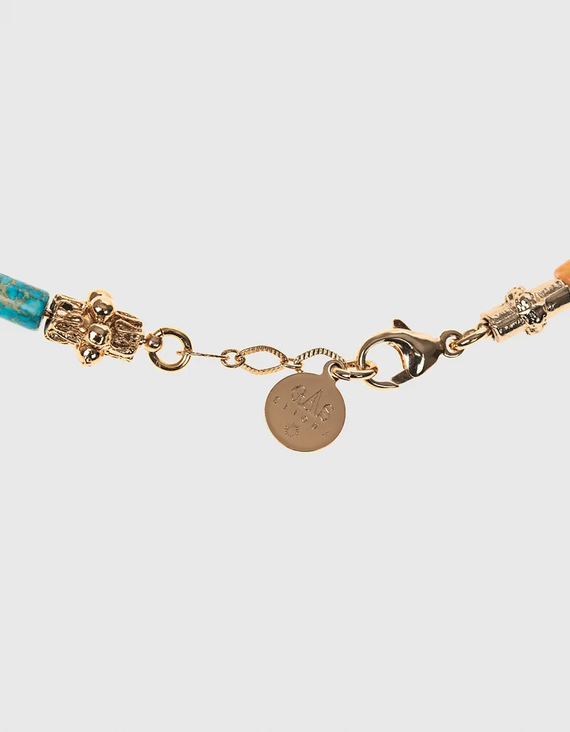 Vergoldete Kette Kali mit Edelsteinen