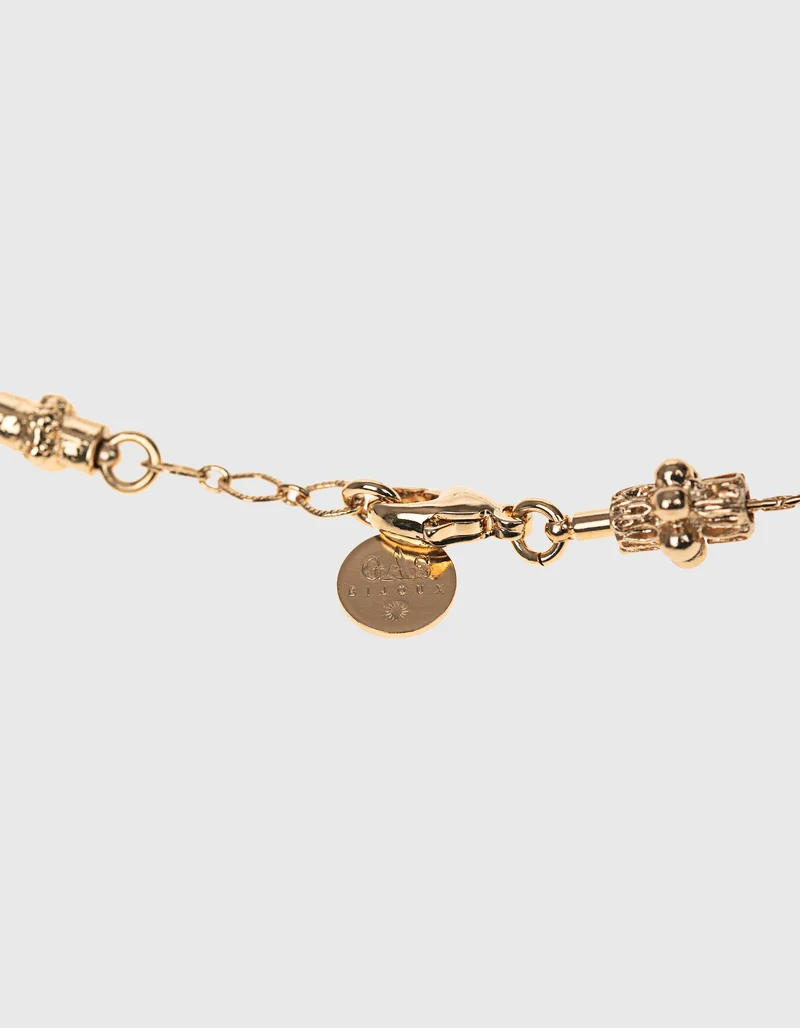 Vergoldete Kette Kali mit Edelsteinen