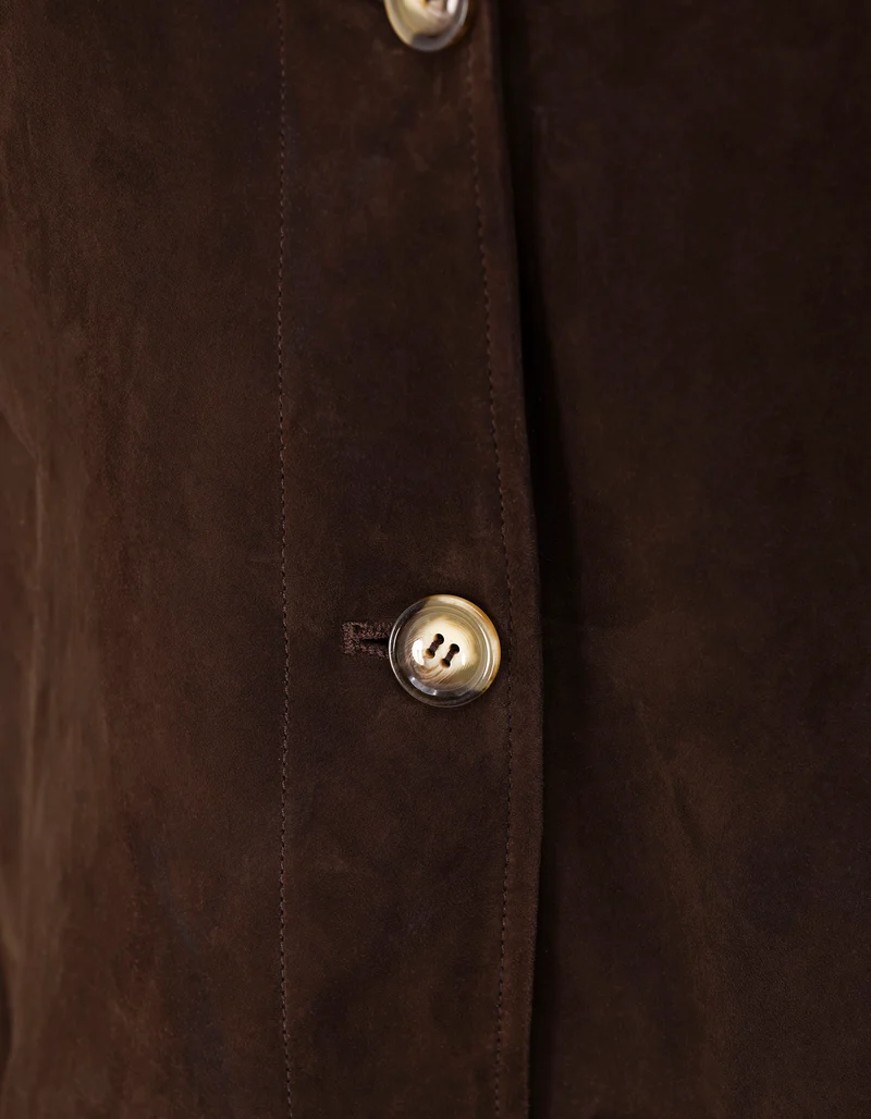 Veloursleder-Jacke Billie mit Fransen