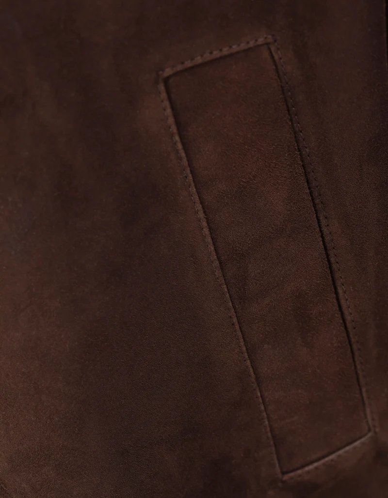 Veloursleder-Jacke Billie mit Fransen