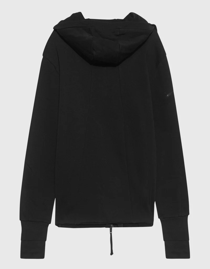 Long-Fit Zipper-Hoodie