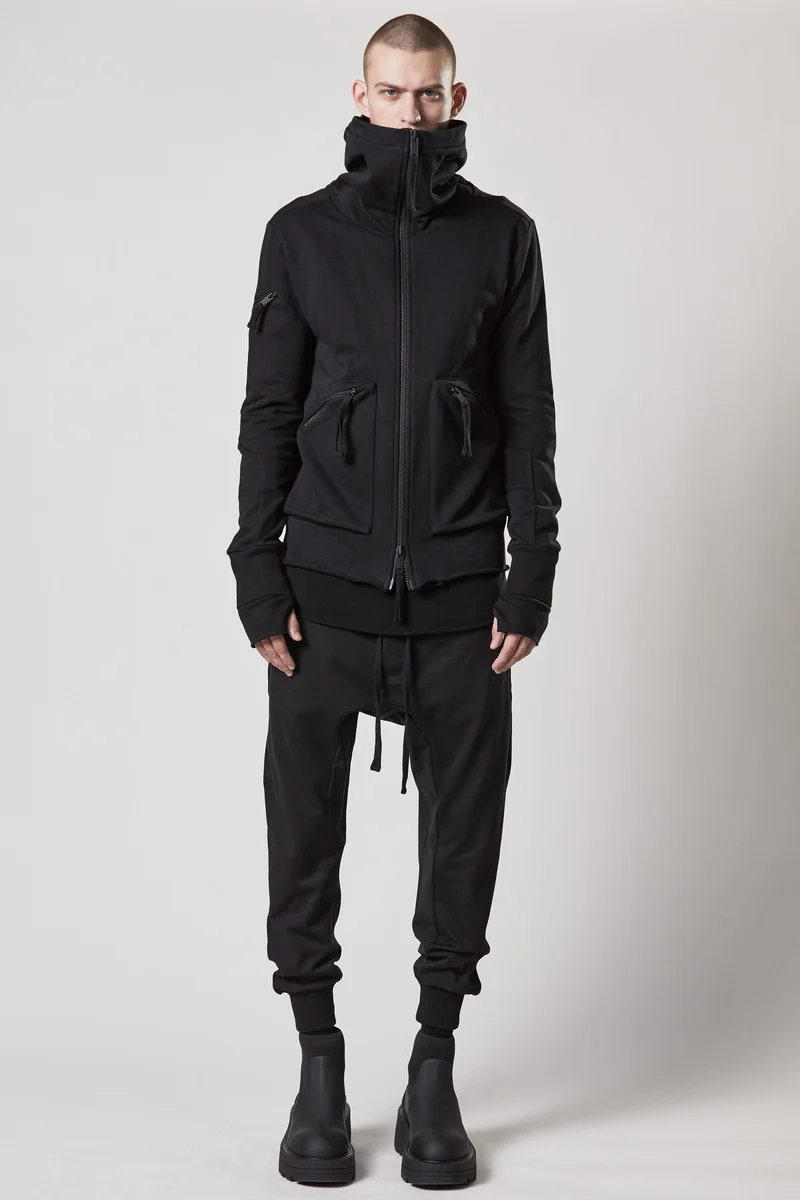 Long-Fit Zipper-Hoodie