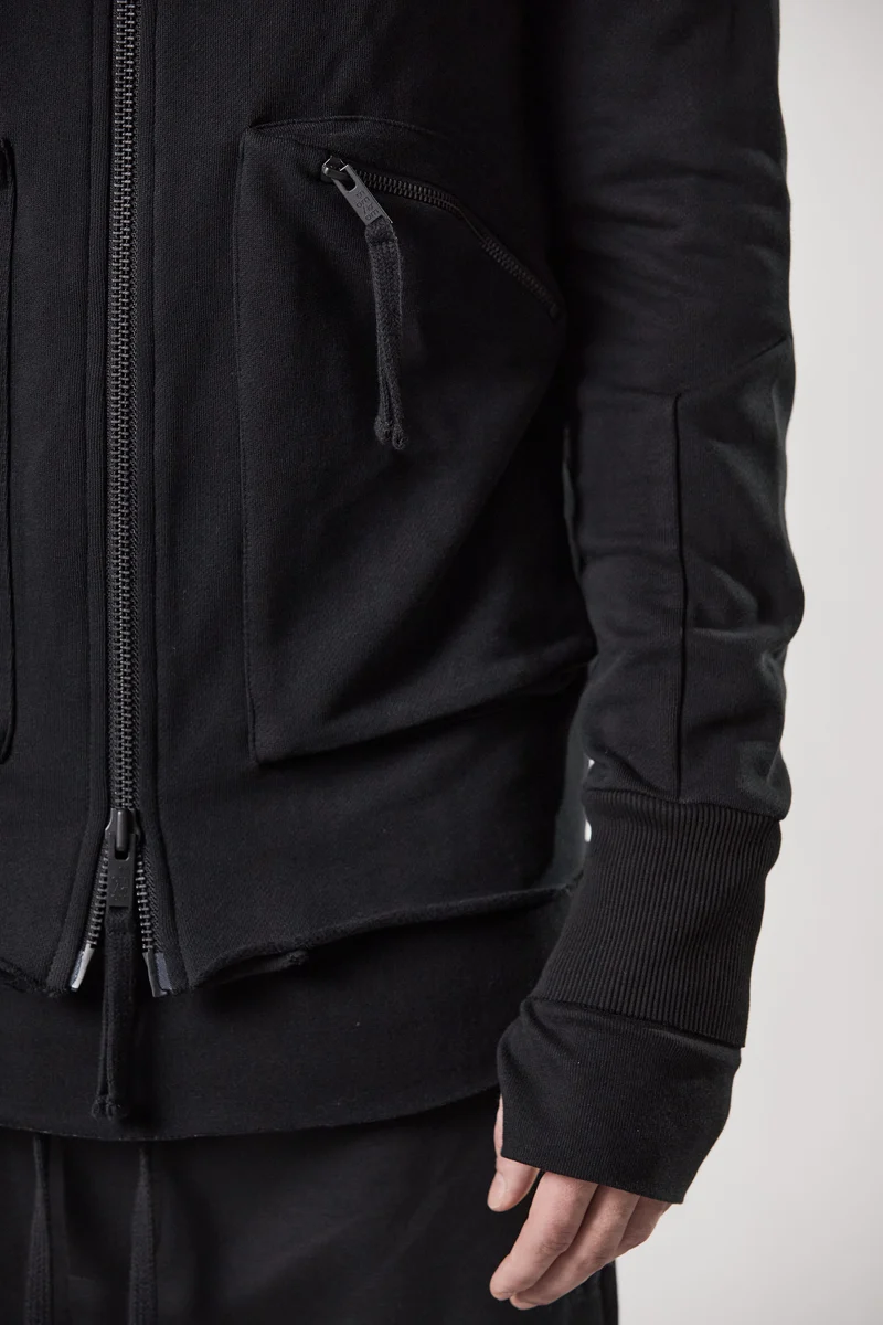 Long-Fit Zipper-Hoodie