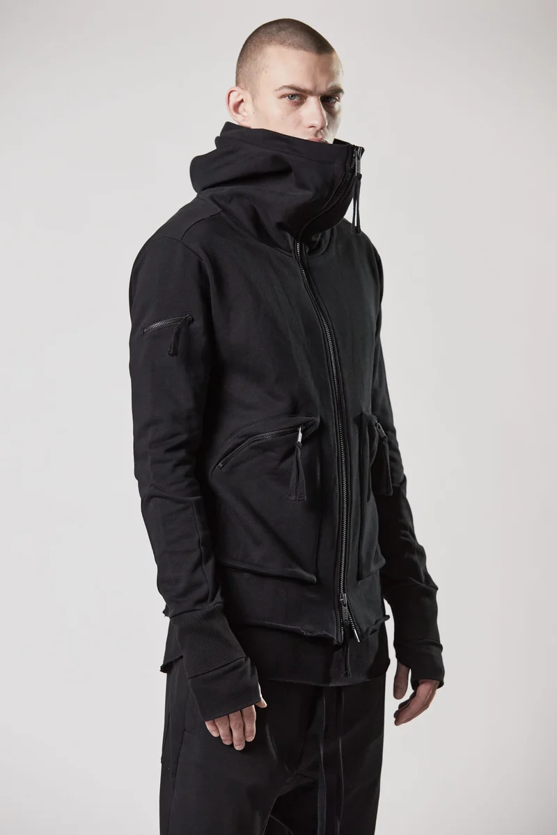 Long-Fit Zipper-Hoodie