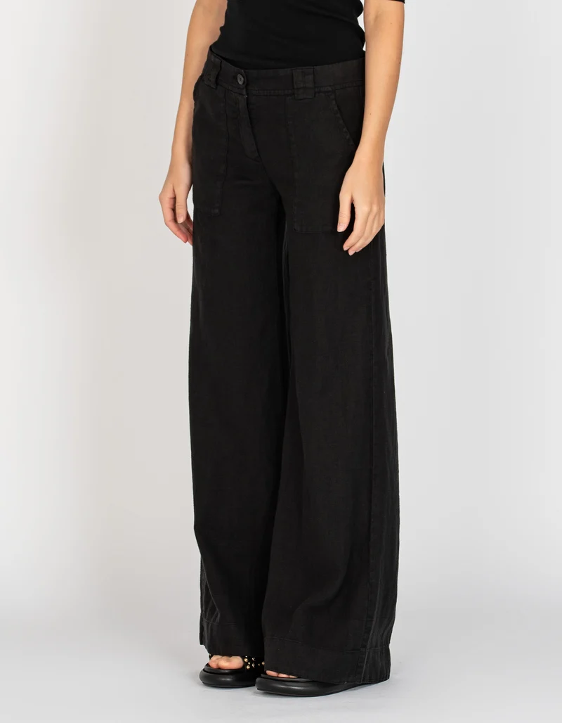 Wide-Leg Leinen-Hose