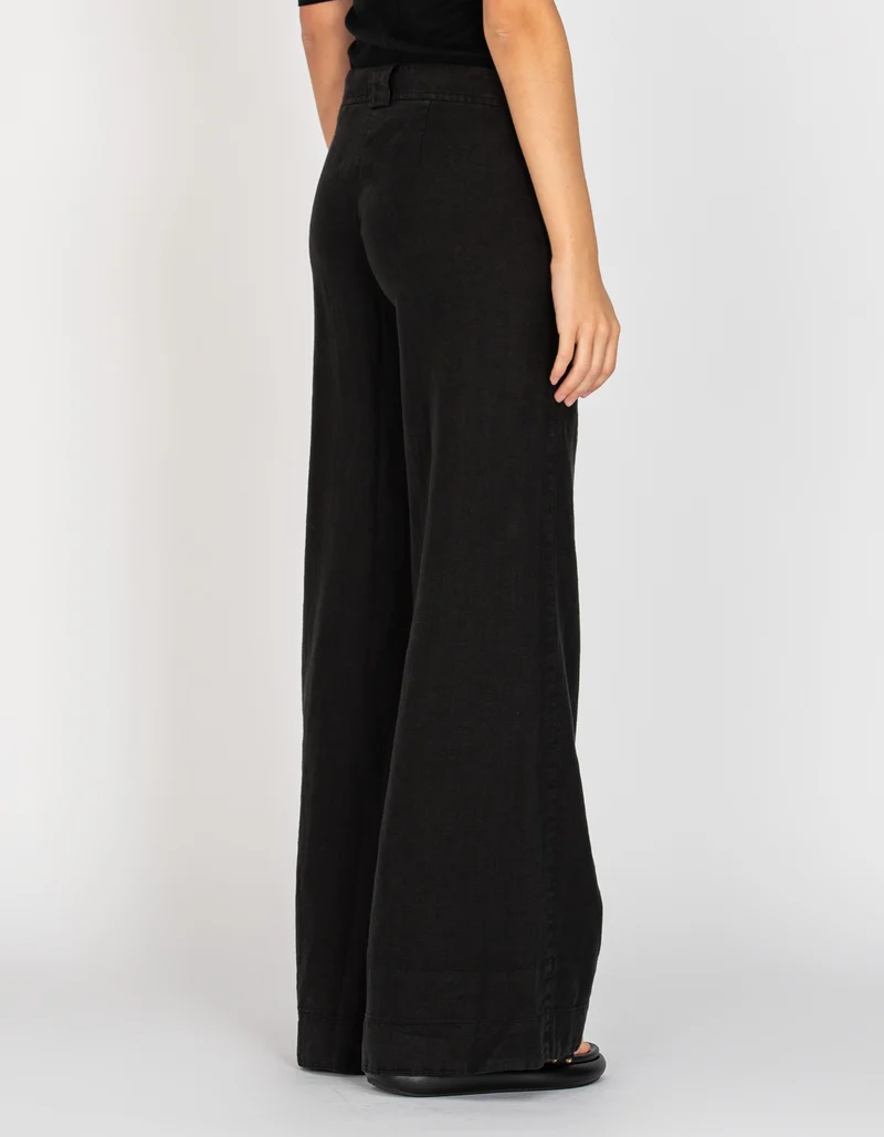 Wide-Leg Leinen-Hose