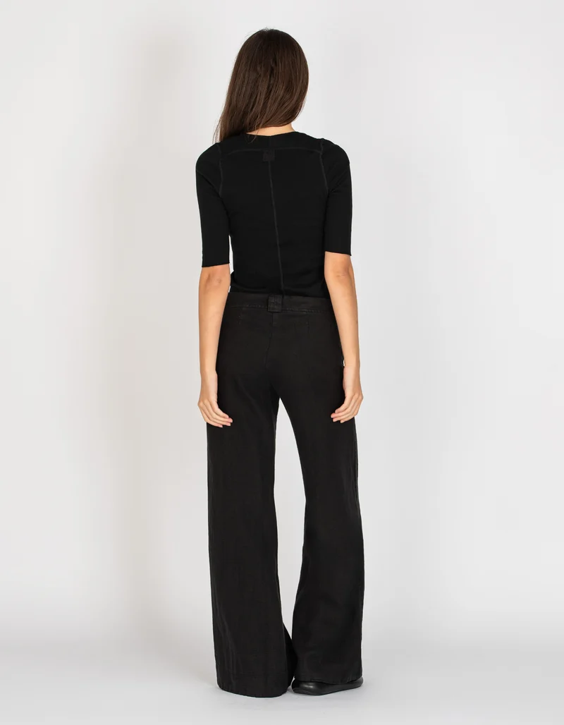 Wide-Leg Leinen-Hose
