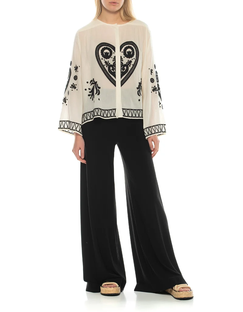 High-Waist Wide-Leg Hose