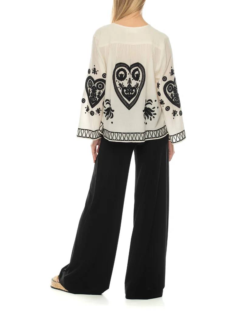 High-Waist Wide-Leg Hose
