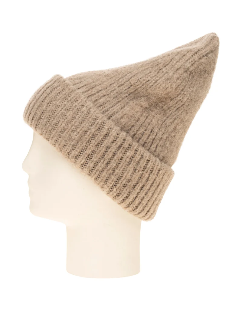 Rippstrick Kaschmir-Beanie