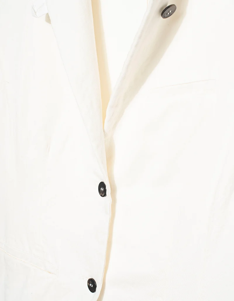 Baumwoll-Leinen-Mix Blazer ja22y