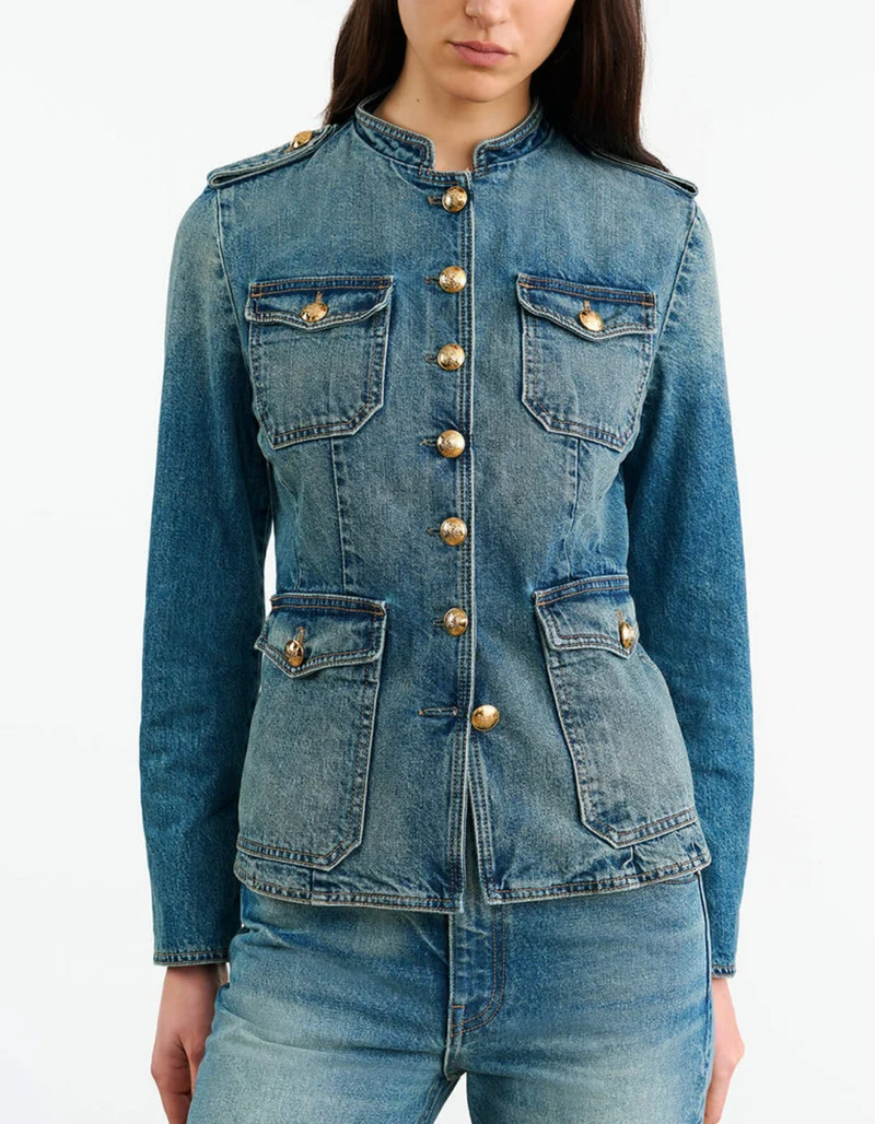 Jeansjacke Geraldine im Military-Stil