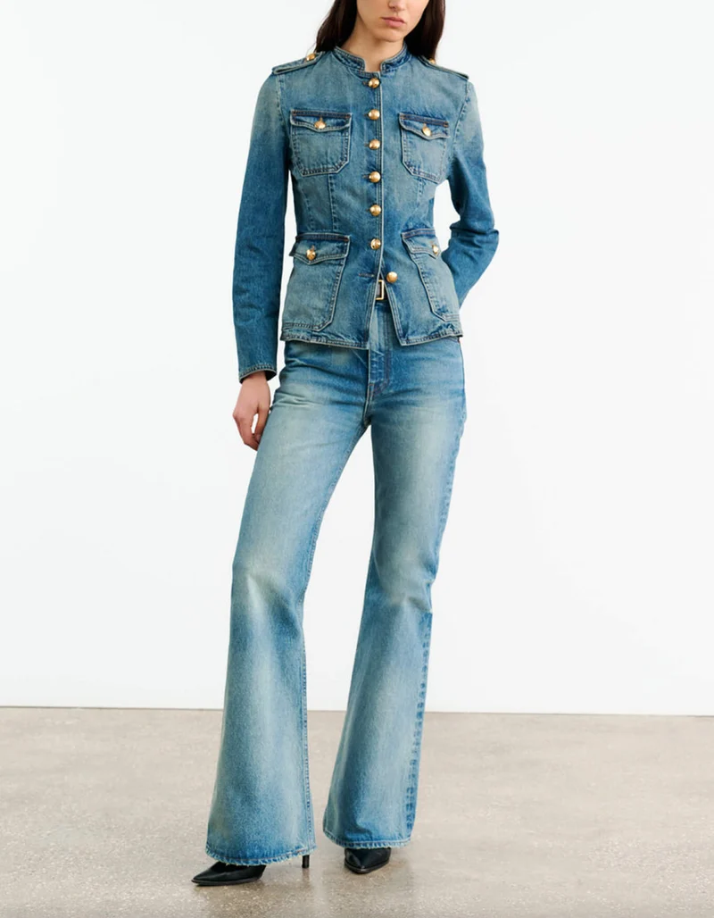 Jeansjacke Geraldine im Military-Stil