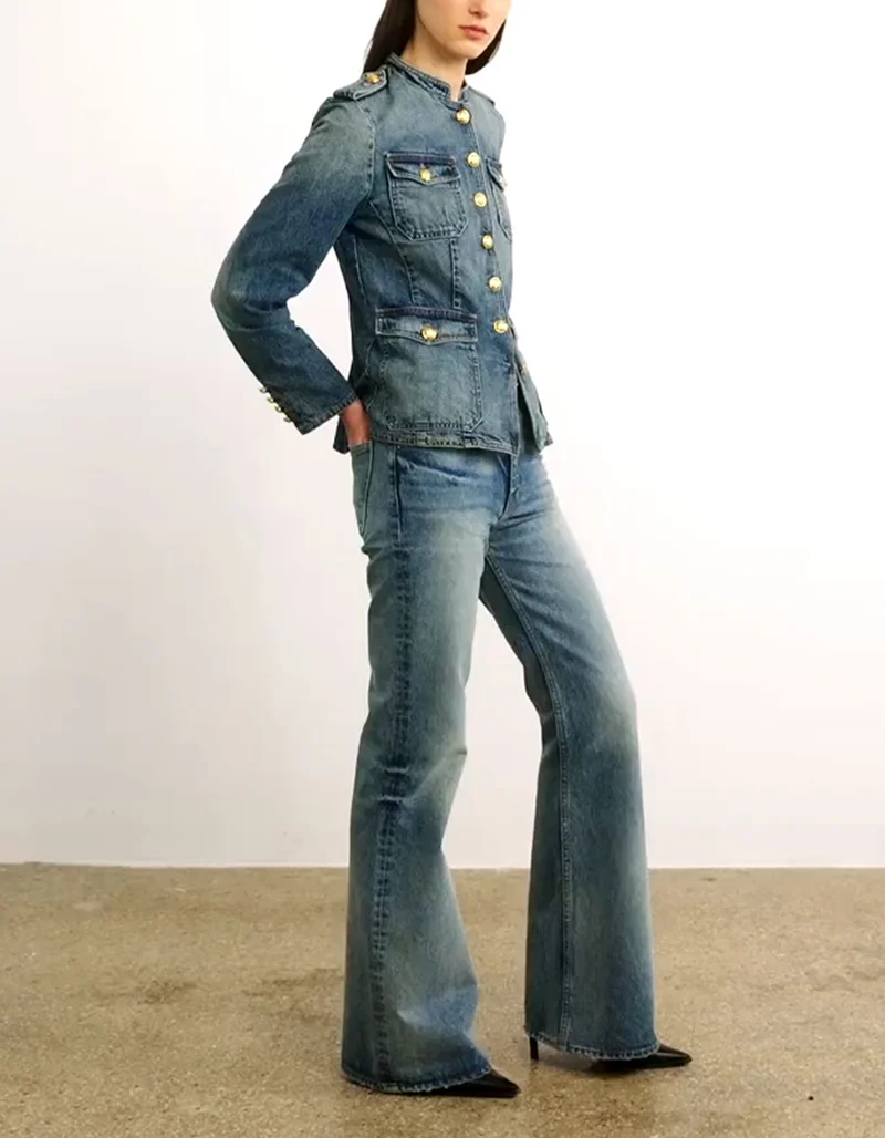 Jeansjacke Geraldine im Military-Stil