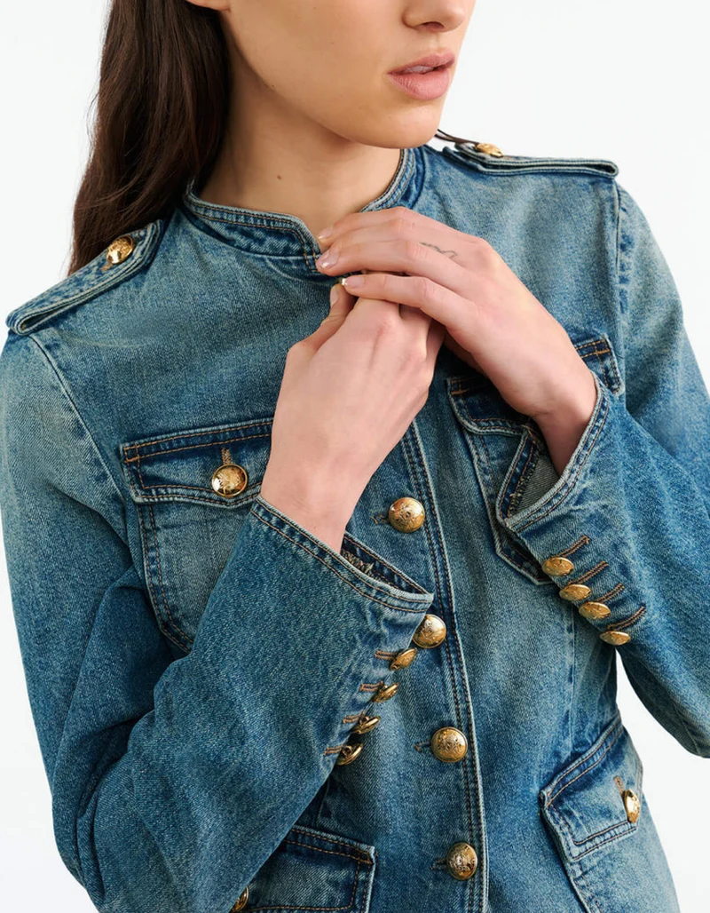 Jeansjacke Geraldine im Military-Stil