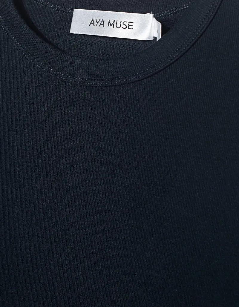 Baumwoll-Longsleeve mit Rundhalsausschnitt
