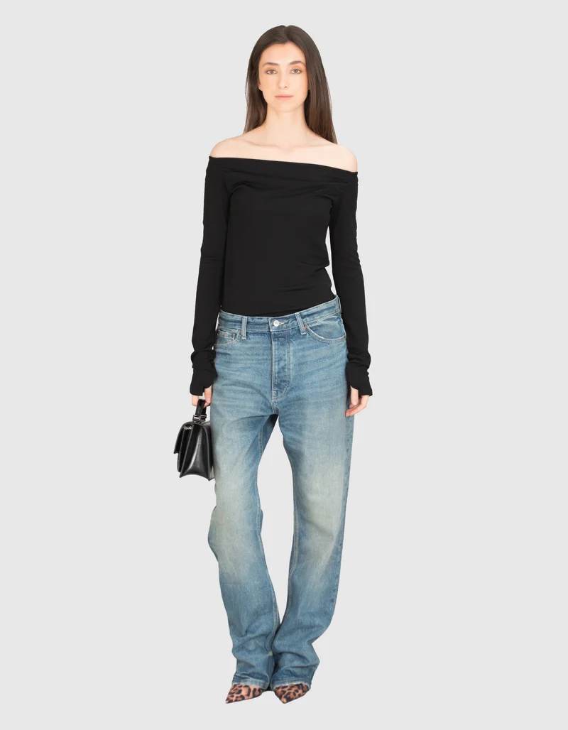 Off Shoulder Viskose-Longsleeve