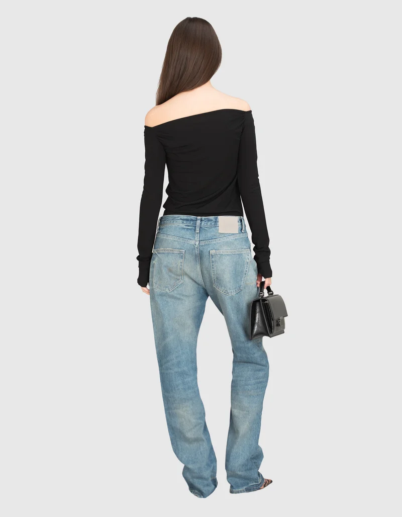 Off Shoulder Viskose-Longsleeve