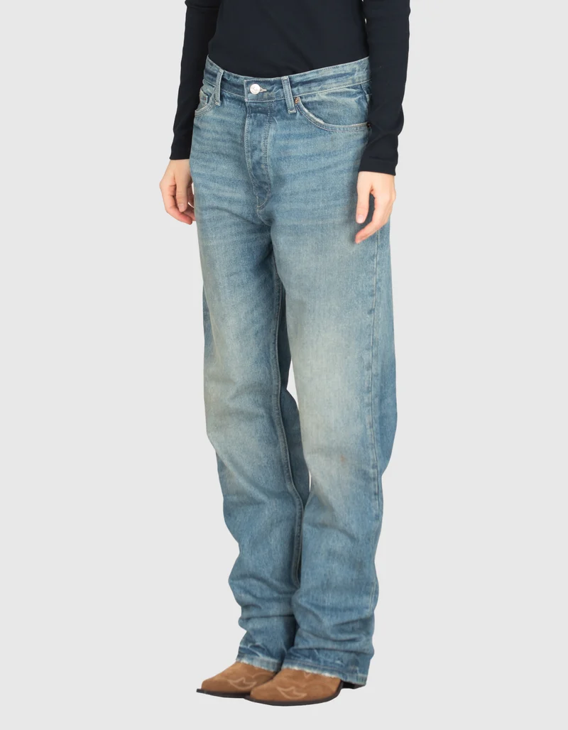 Washed-Out Tapered Jeans