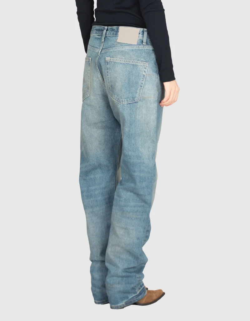 Washed-Out Tapered Jeans