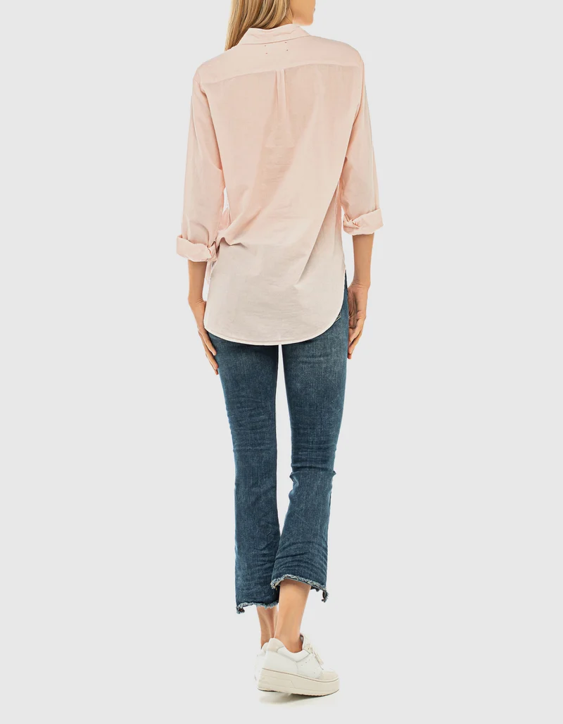Kick-Flare Cropped Jeans mit offenem Saum