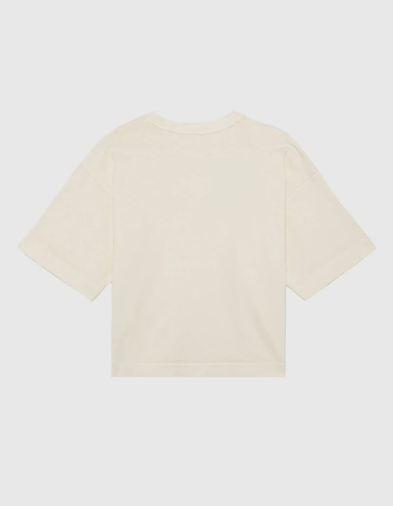 Boxy-Cut T-Shirt mit Label-Stickerei