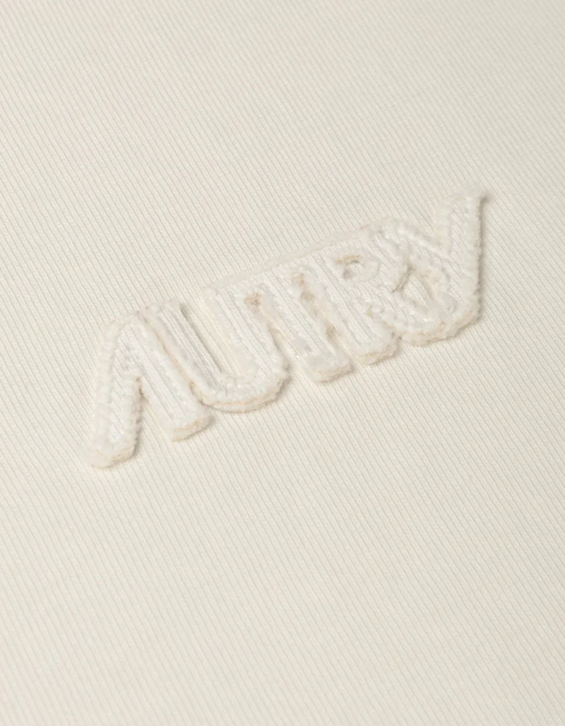 Boxy-Cut T-Shirt mit Label-Stickerei