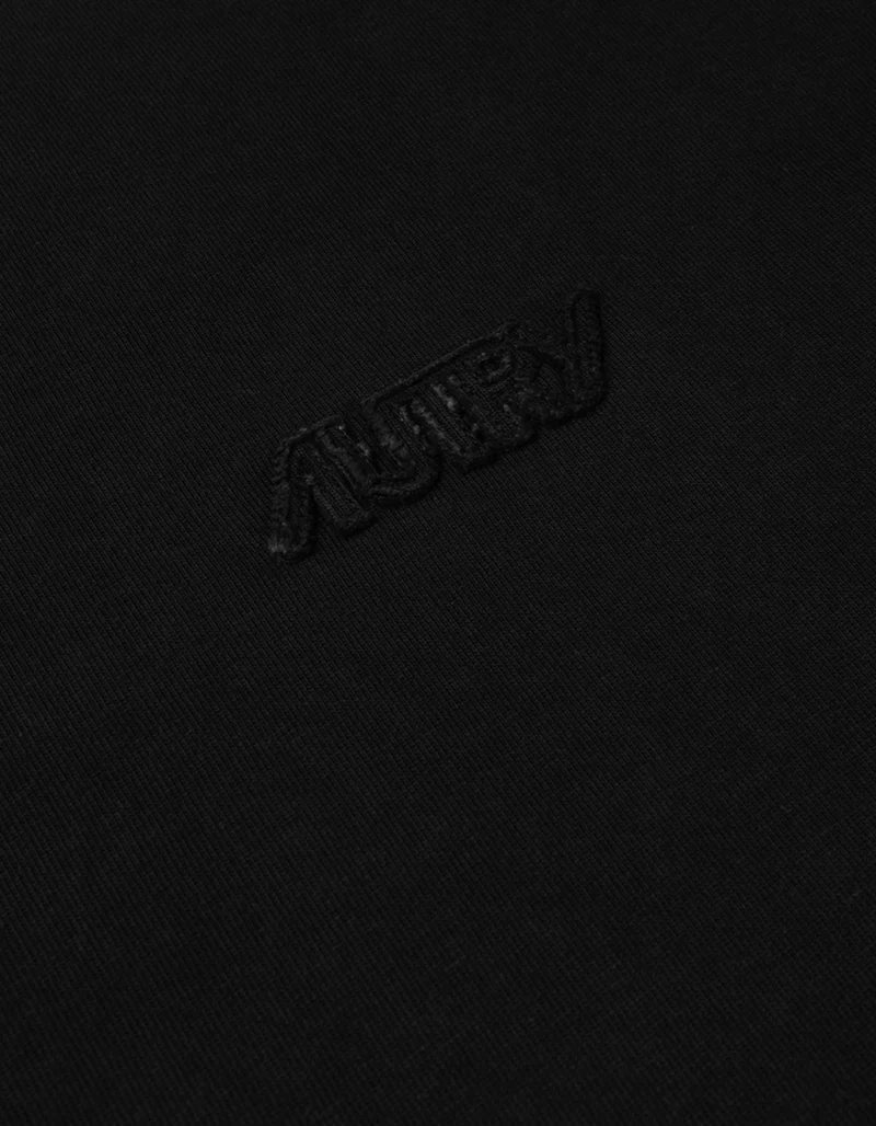 Boxy-Cut T-Shirt mit Label-Stickerei